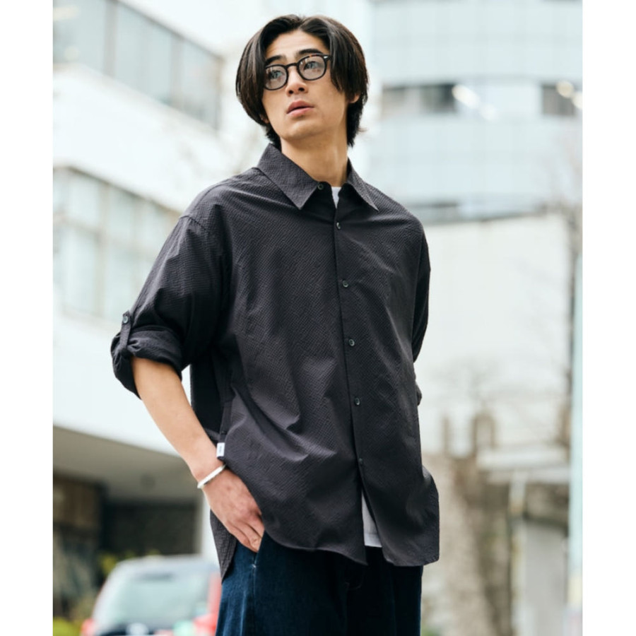 프릭스스토어 에어라이드 릴렉스핏 포켓터블 2WAY 롤업 시어 사커 셔츠 4컬러 1201248900297