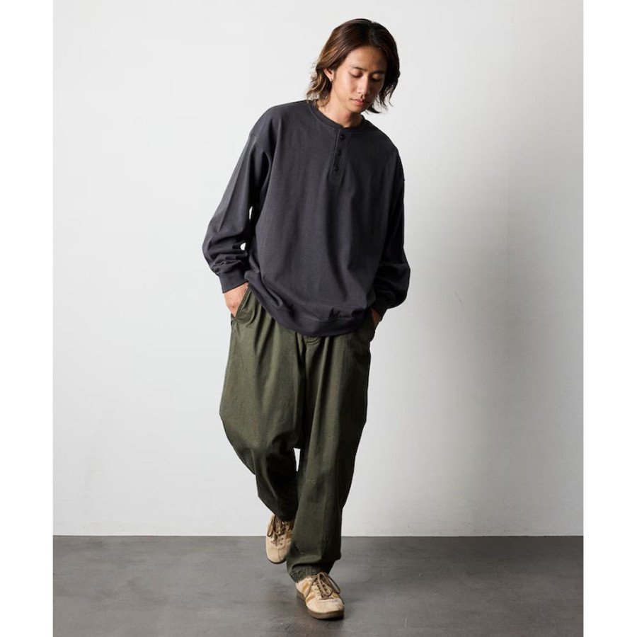 프릭스스토어 빅실루엣 USA 코튼 헨리넥 롱슬리브 티셔츠 5컬러 1223248901263