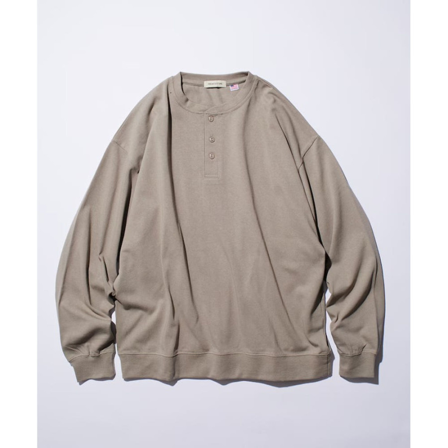 프릭스스토어 빅실루엣 USA 코튼 헨리넥 롱슬리브 티셔츠 5컬러 1223248901263