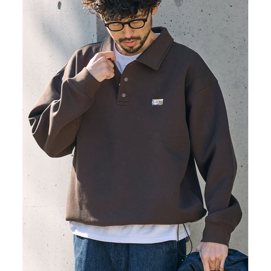 프릭스스토어 빅실루엣 스핀들 박스 원포인트 로고 폴로 카라 스웨트 8컬러 1023248903156