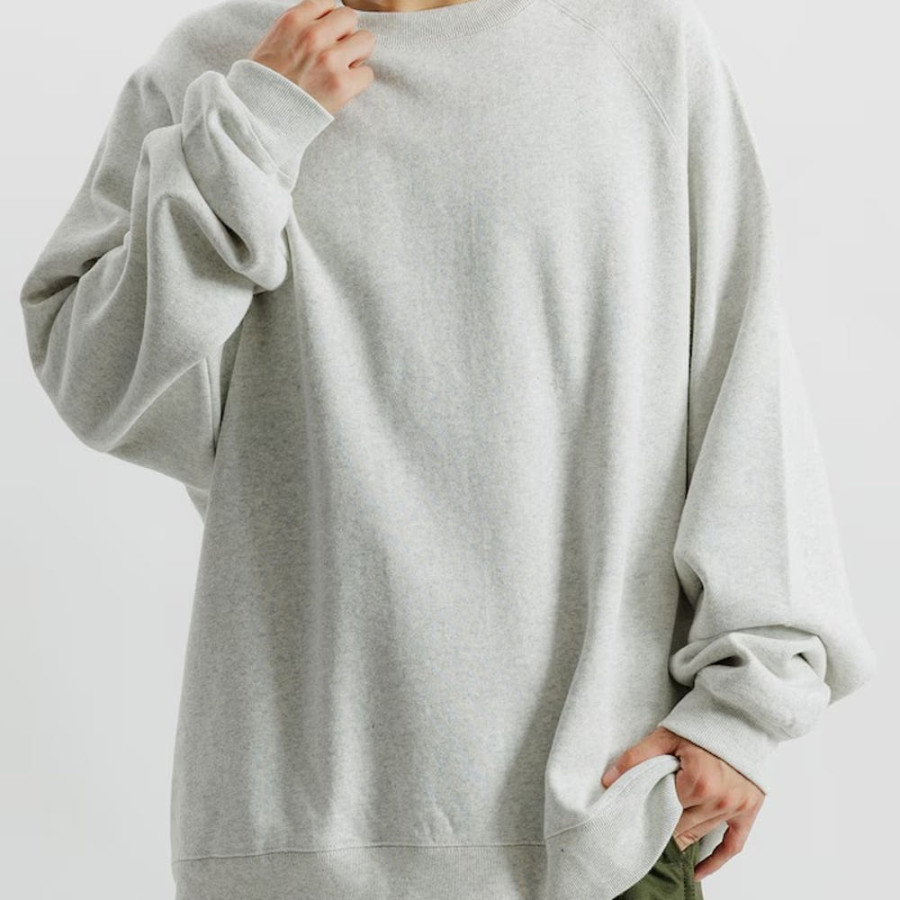 프릭스스토어 12oz 헤비웨이트 오버핏 래글런 슬리브 크루넥 스웨트 맨투맨 1223248901248