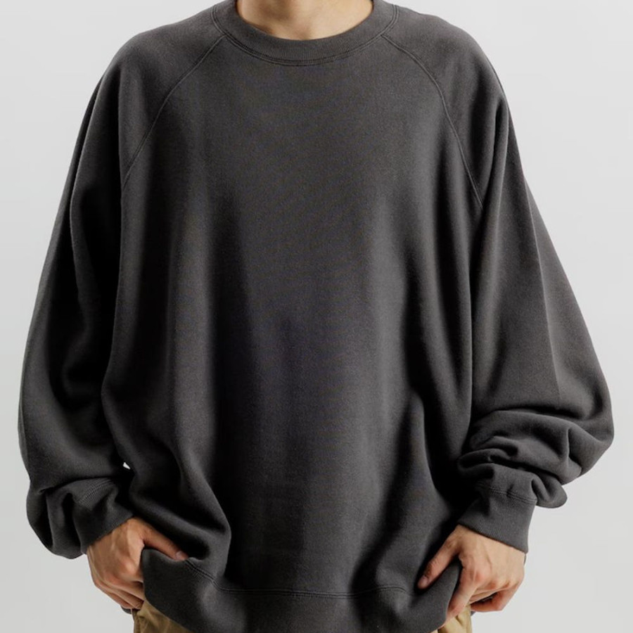 프릭스스토어 12oz 헤비웨이트 오버핏 래글런 슬리브 크루넥 스웨트 맨투맨 1223248901248
