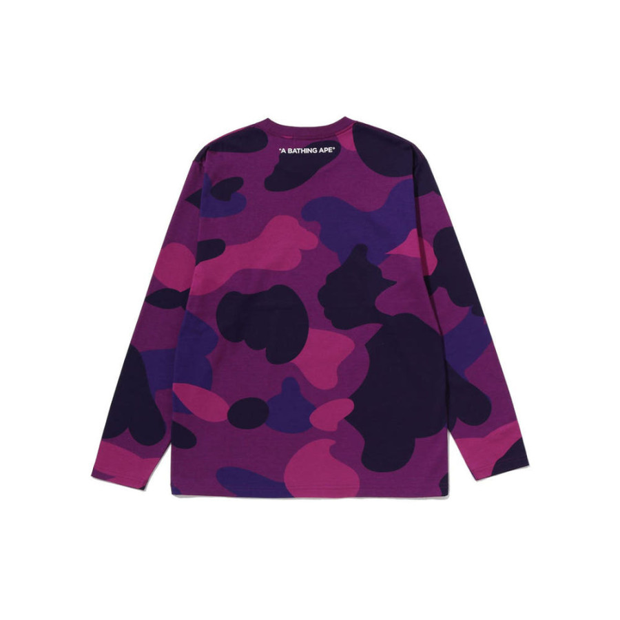 베이프 메가 컬러 카모 원 포인트 롱슬리브 티셔츠 3컬러 1L80111008