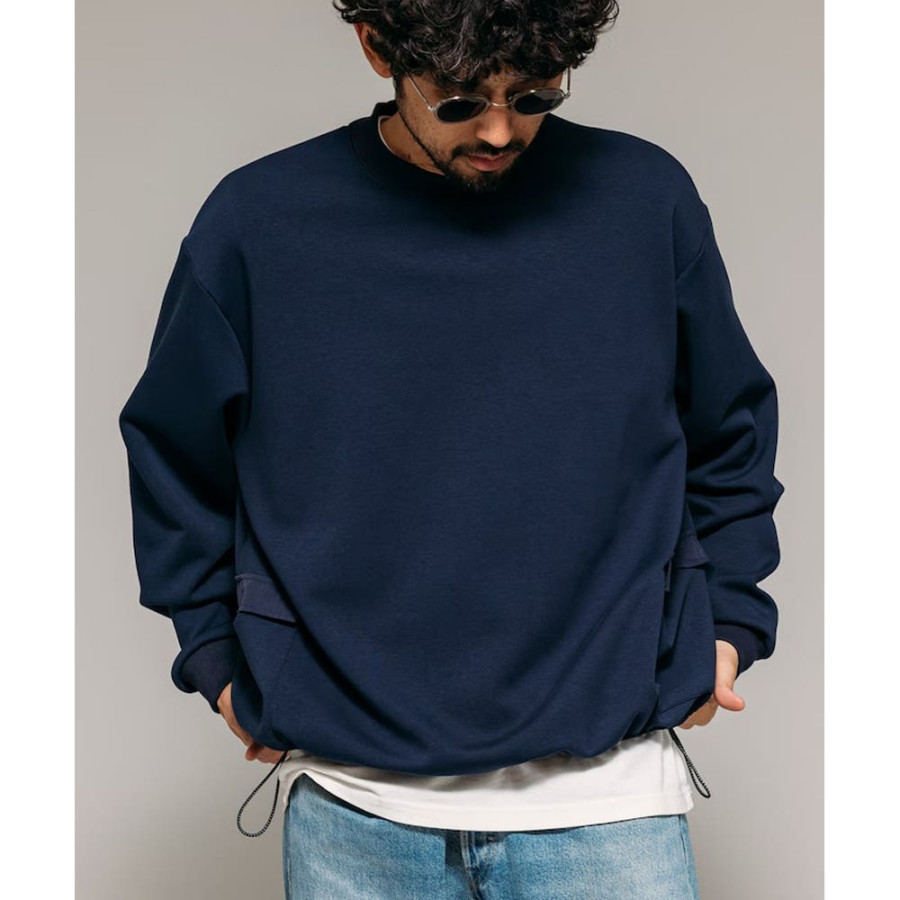 프릭스스토어 퍼스트핸드 사이드 포켓 스핀들 박스 크루넥 스웨트 4컬러 3323234400013