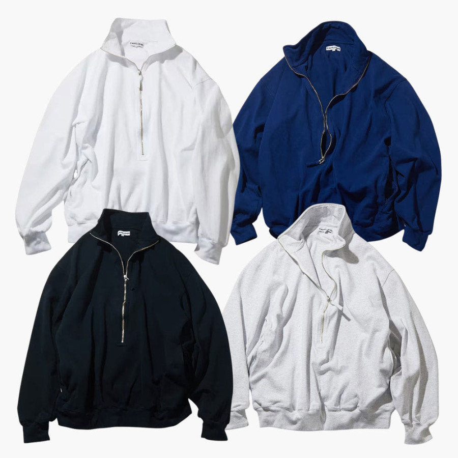 프릭스스토어 카우람 헤비 웨이트 저지 3/4 지퍼 카뎃 카라 셔츠 4컬러 1023390900045