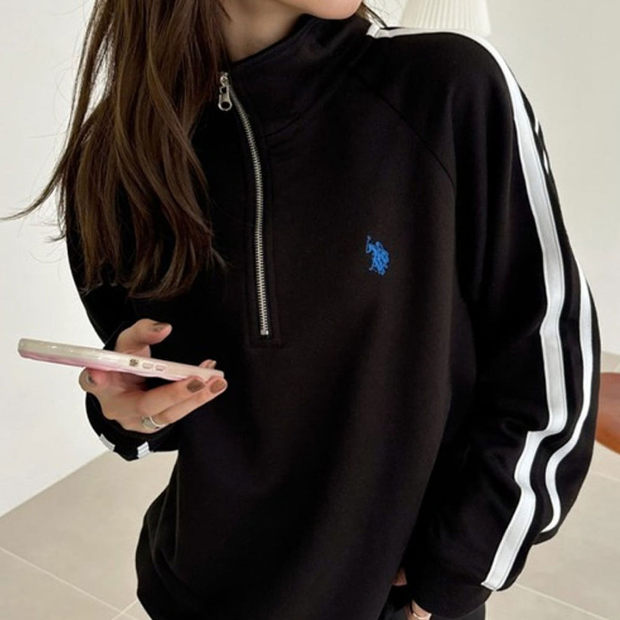 U.S. POLO ASSN. 유에스폴로에센 라인 디자인 하프집 스웻셔츠 반집업 맨투맨 4컬러 85733798 ada1452