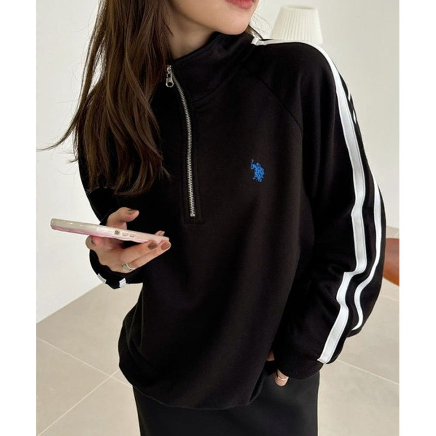 U.S. POLO ASSN. 유에스폴로에센 라인 디자인 하프집 스웻셔츠 반집업 맨투맨 4컬러 85733798 ada1452