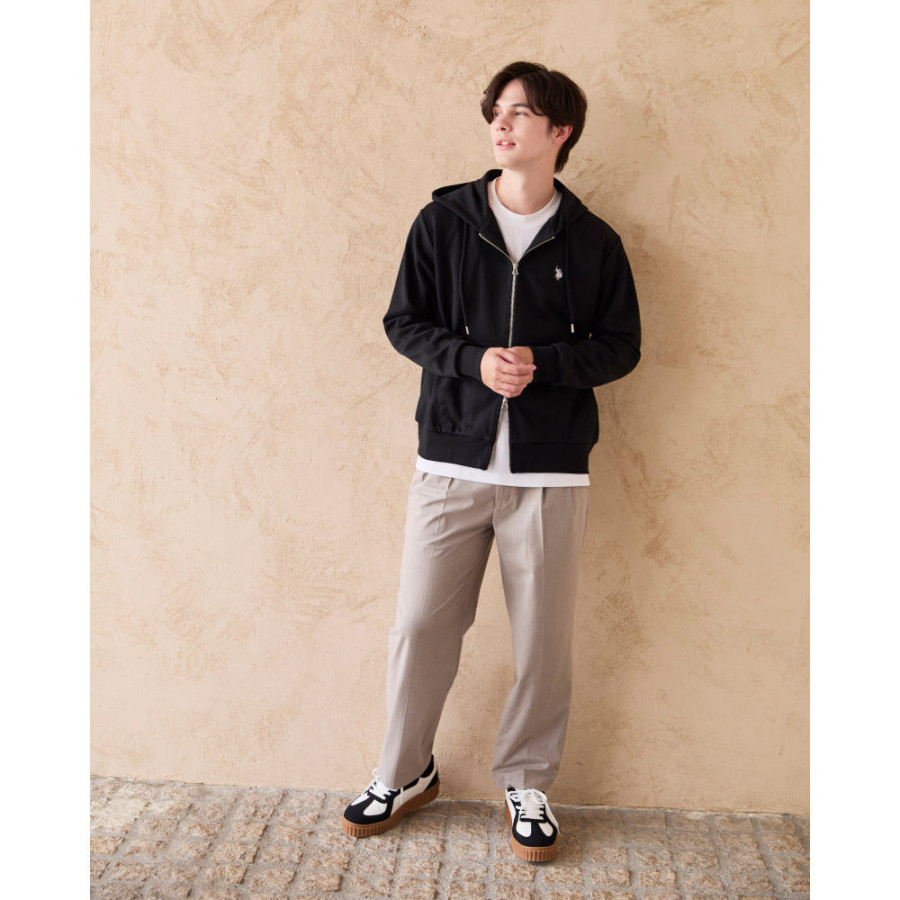 U.S. POLO ASSN. 유에스폴로에센 더블 호스맨 자수 풀 집 후드 4컬러 PLM53327