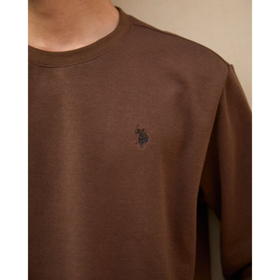 U.S. POLO ASSN. 유에스폴로에센 더블 호스맨 자수 스웨트 4컬러 PLM53328