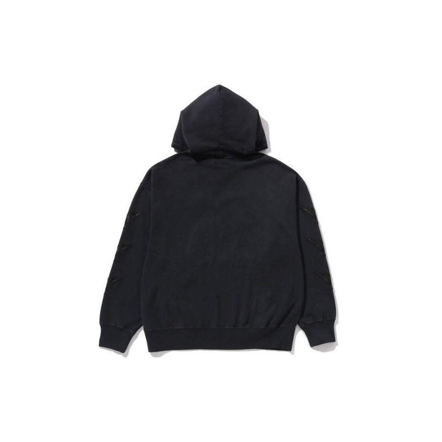 베이프 스타 패치 릴렉스핏 불오버 후디 블랙 1L80114008
