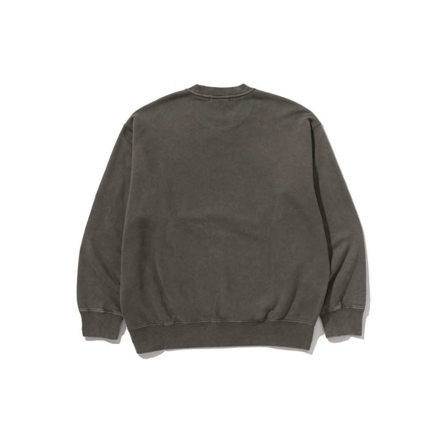 베이프 가먼트 다이 컬리지 릴렉스핏 크루넥 스웨트 셔츠 2컬러 1L80113308