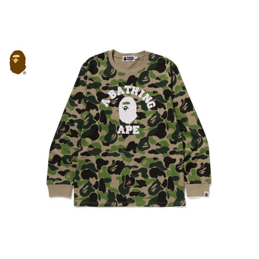 베이프 ABC 카모 컬리지 롱슬리브 티 3컬러 1L80111006
