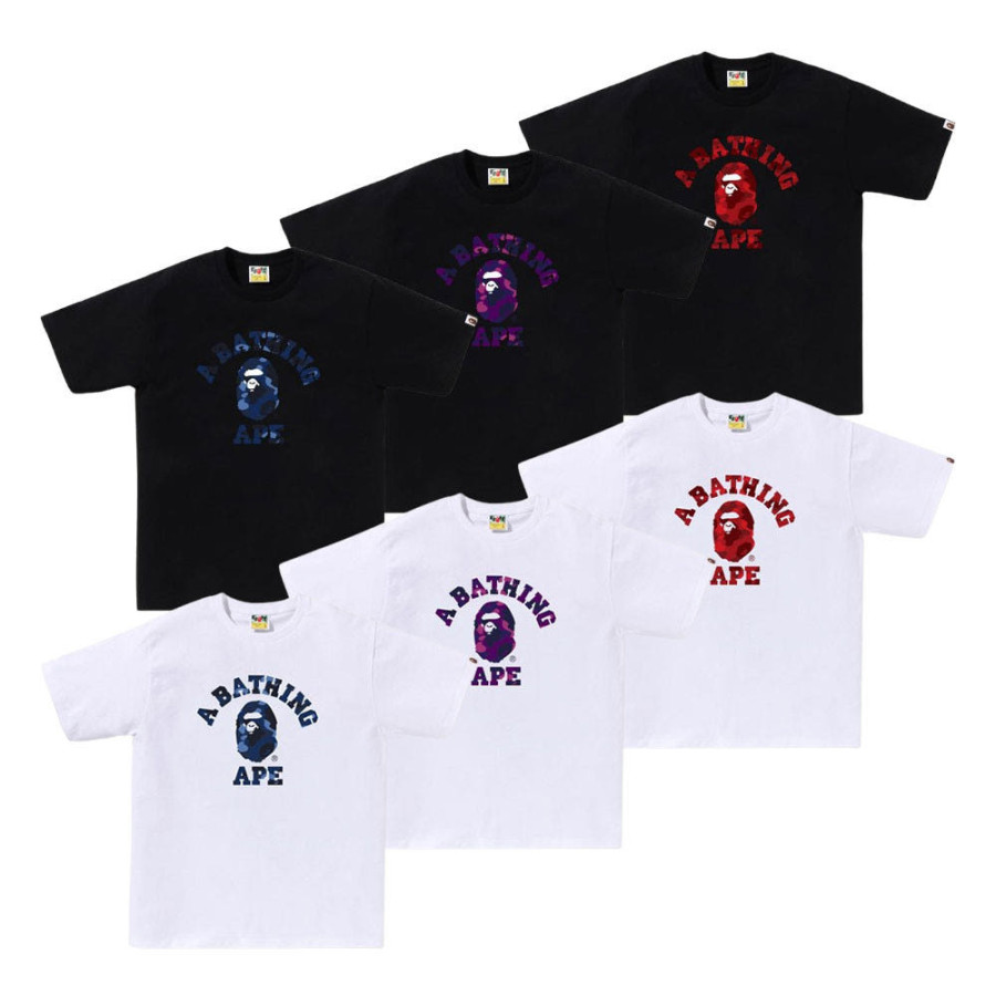 베이프 컬러 카모 콜리지 티셔츠 6컬러 1L80110016