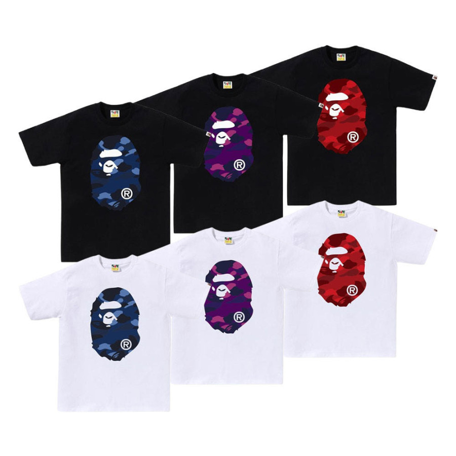 베이프 컬러 카모 빅 에이프 헤드 티셔츠 6컬러 1L80110017
