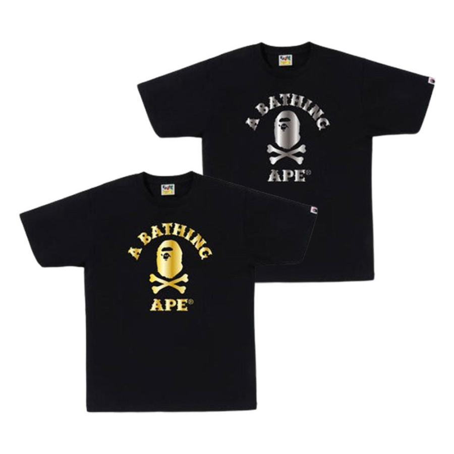 베이프 에이프 크로스본 콜리지 티셔츠 2컬러 4L72110004