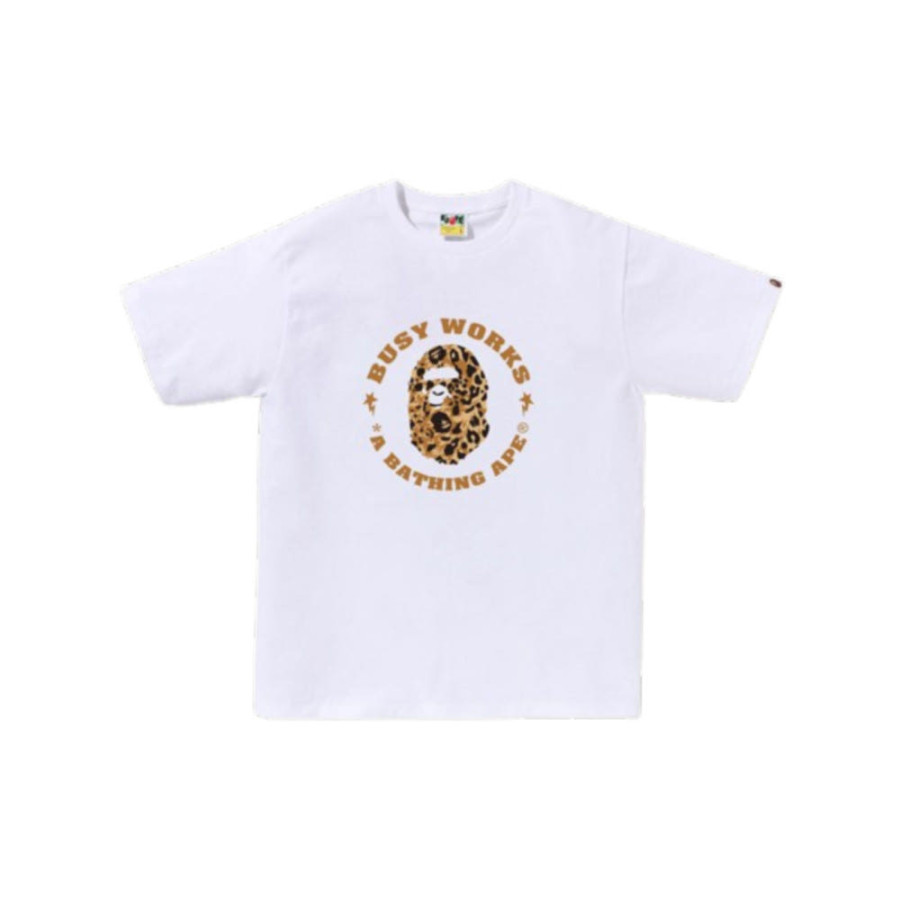 베이프 와일드 레오파드 패턴 비지 워크 스타 티셔츠 3컬러 1L80110041