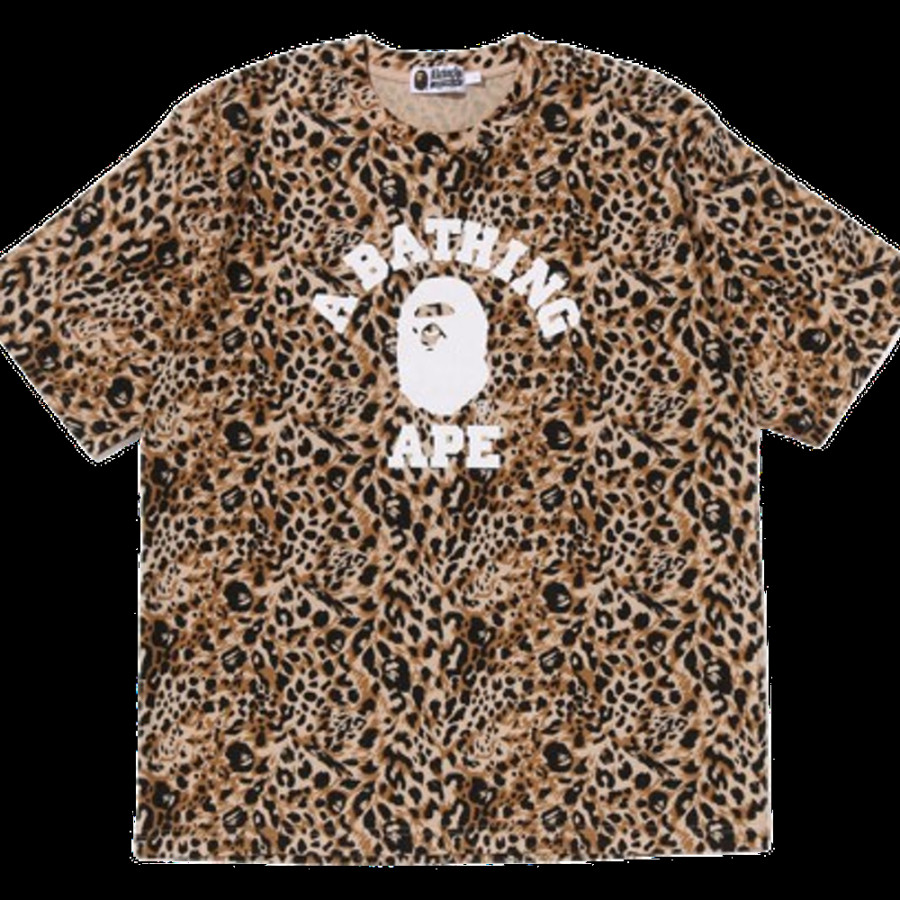 베이프 와일드 레오파드 패턴 칼리지 릴렉스핏 티셔츠 3컬러 1L80109004