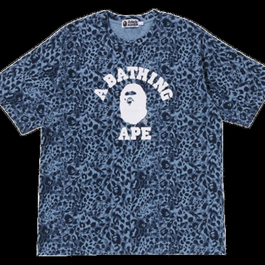 베이프 와일드 레오파드 패턴 칼리지 릴렉스핏 티셔츠 3컬러 1L80109004