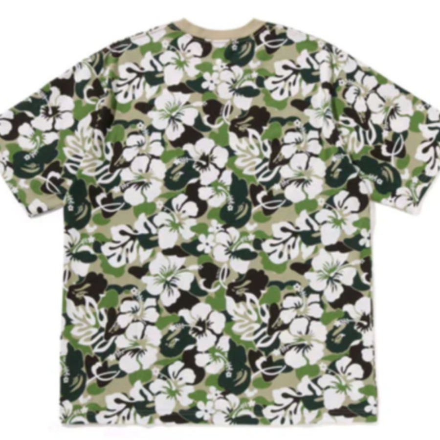 베이프 ABC 리조트 카모 릴렉스핏 티셔츠 그린 1L70109004