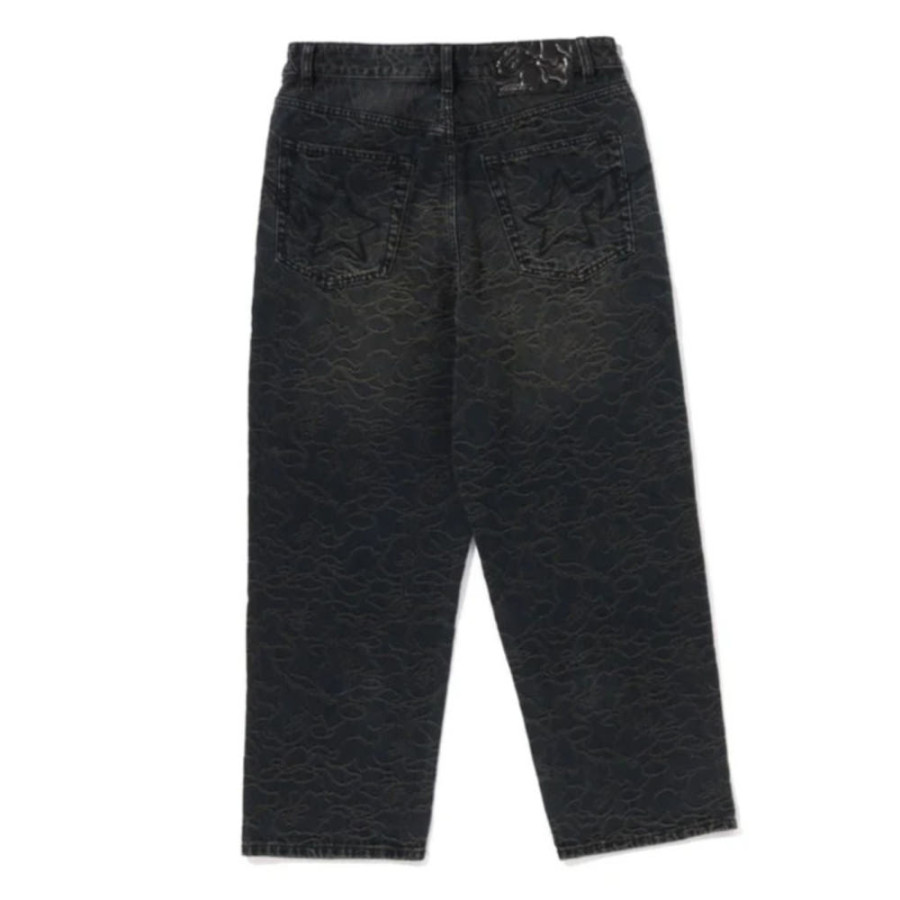 베이프 라인 카모 자카드 원포인트 릴렉스핏 13OZ 데님 팬츠 2컬러 1L30150302