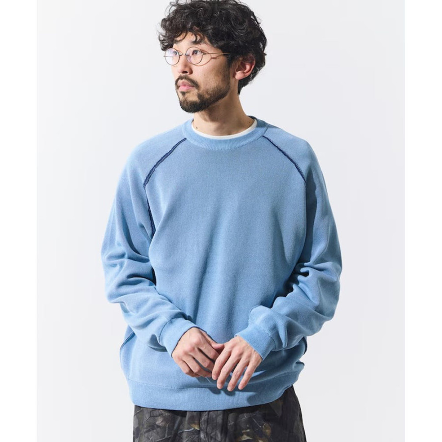 프릭스스토어 쿨 터치 W 페이스 색상 배색 크루넥 니트 3컬러 1030248901931