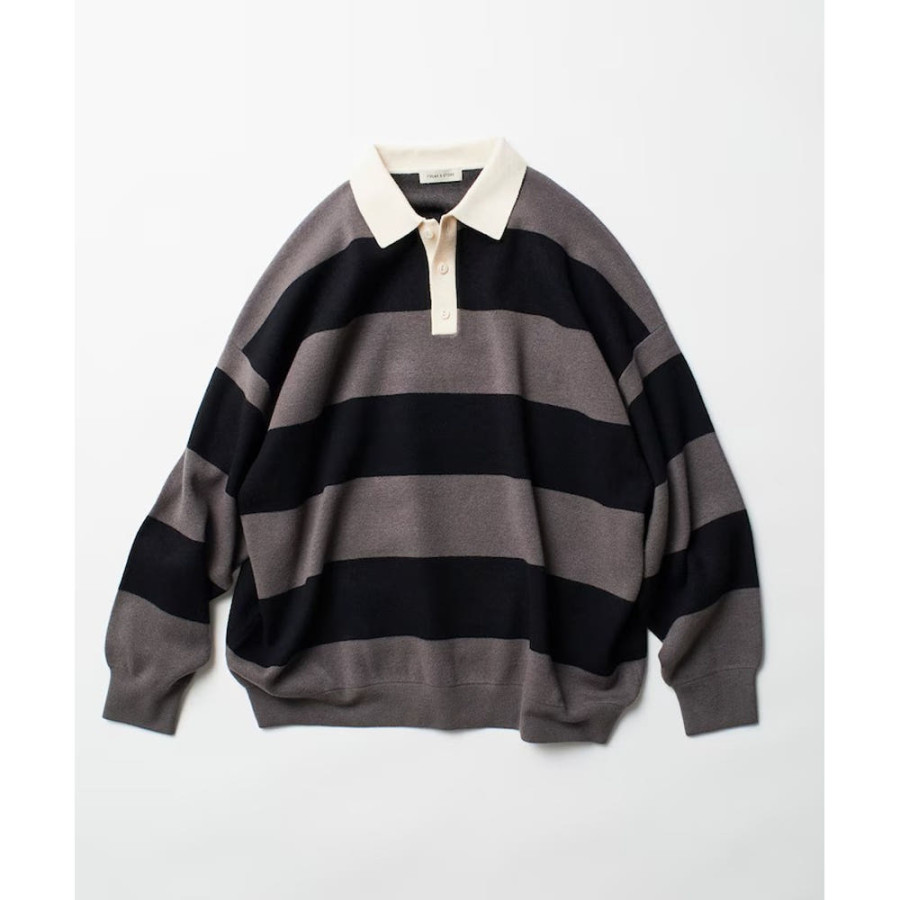 프릭스스토어 빅실루엣 보더 니트 라거 셔츠 3컬러 1231248900192