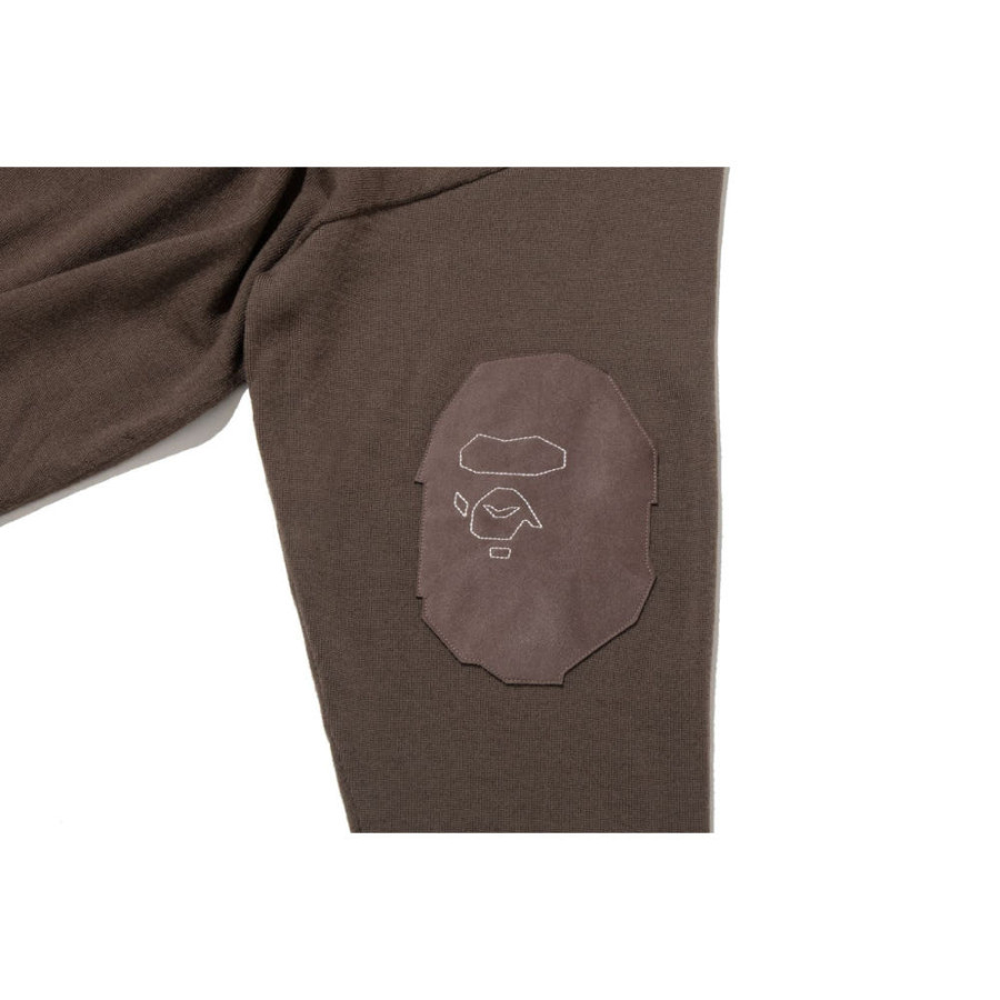 베이프 카즈키 쿠라이시 에이프 헤드 패치 밀리터리 니트 스웨터 2컬러 1L83120901