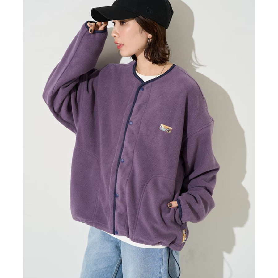 프릭스스토어 빅실루엣 원 포인트 로고 플리스 스냅 버튼 스핀들 가디건 8컬러 1059248900122