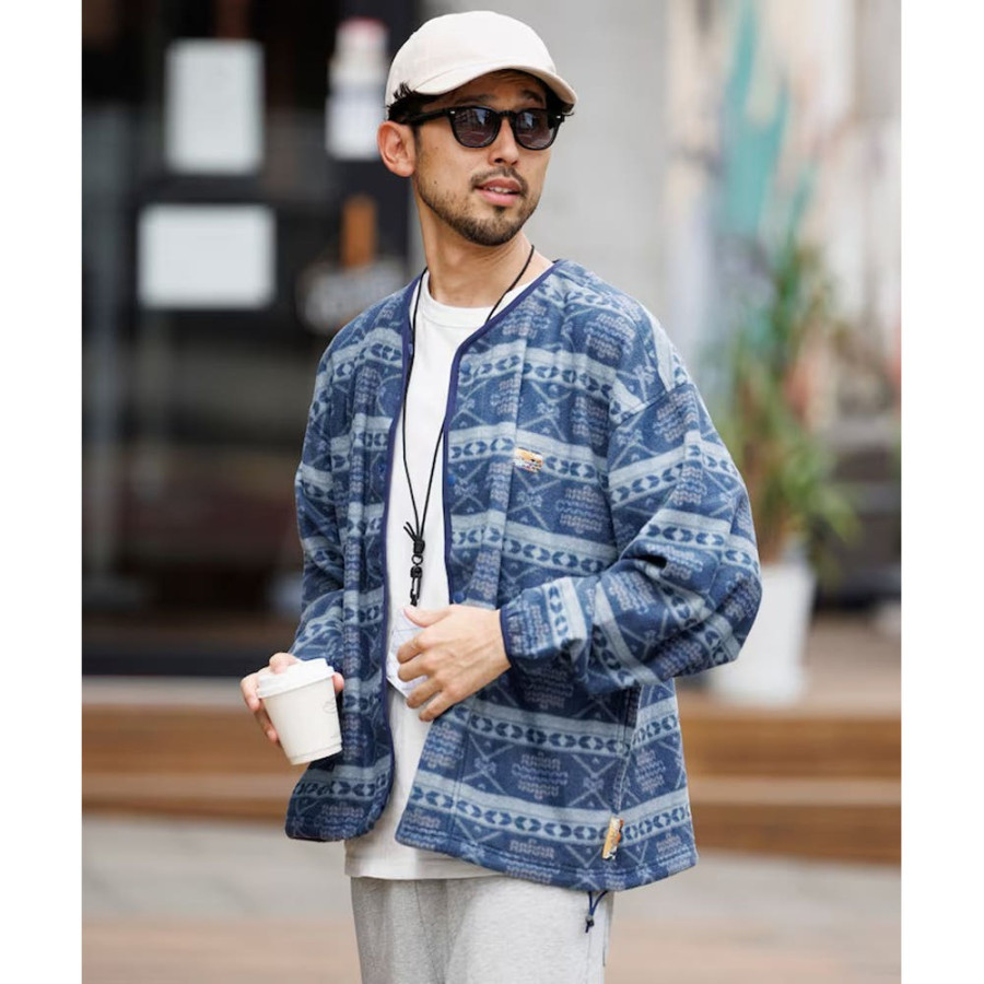 프릭스스토어 빅실루엣 원 포인트 로고 플리스 스냅 버튼 스핀들 가디건 8컬러 1059248900122