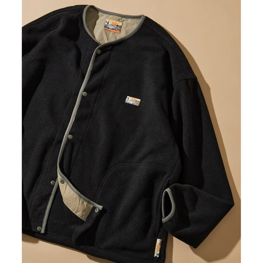 프릭스스토어 빅실루엣 원 포인트 로고 플리스 스냅 버튼 스핀들 가디건 8컬러 1059248900122