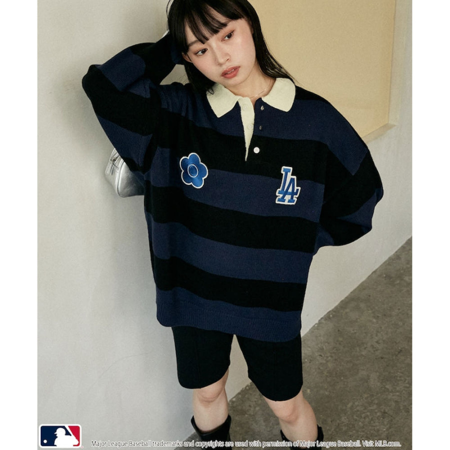 퍼블럭스 MARY QUANT 니트 럭비 셔츠 3컬러 3131375300002