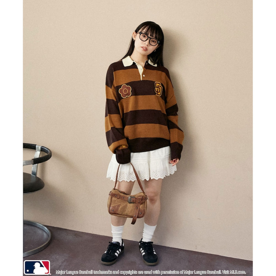 퍼블럭스 MARY QUANT 니트 럭비 셔츠 3컬러 3131375300002