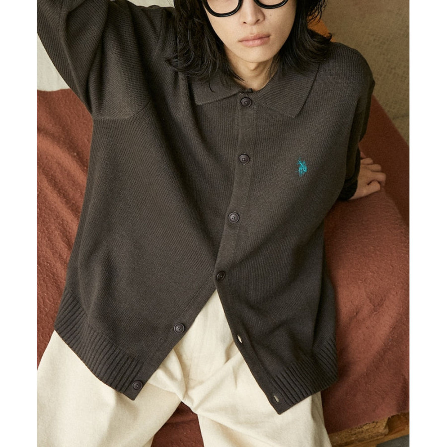 U.S. POLO ASSN. 유에스폴로에센 PUBLUX 별주 폴로 니트 가디건 4컬러 3135291600005