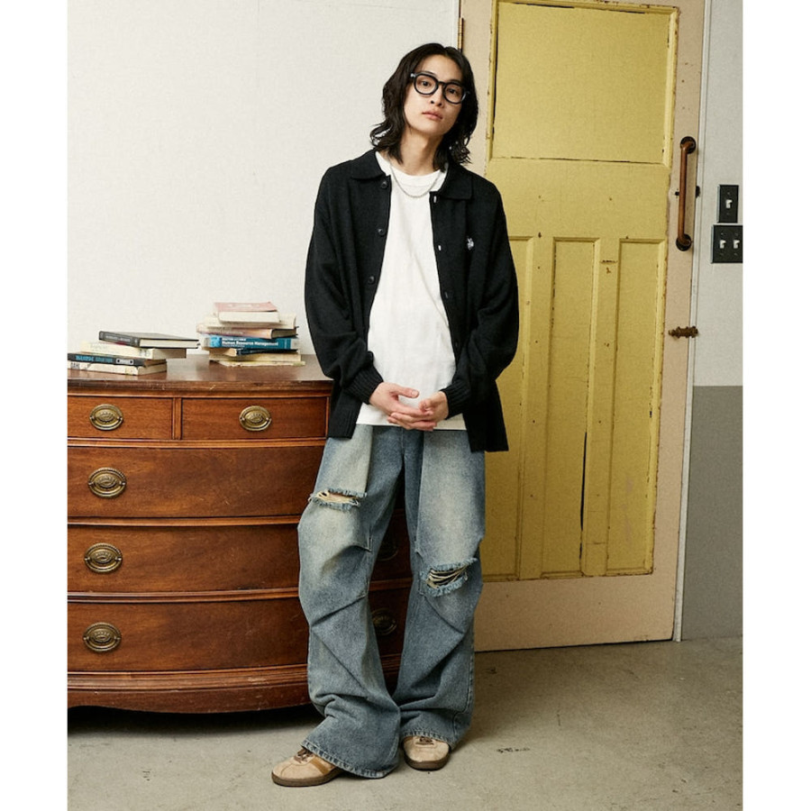 U.S. POLO ASSN. 유에스폴로에센 PUBLUX 별주 폴로 니트 가디건 4컬러 3135291600005