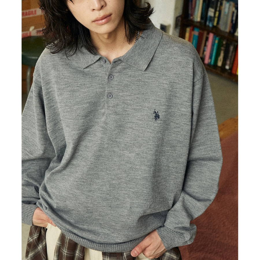 U.S. POLO ASSN. 유에스폴로에센 PUBLUX 별주 스웨트 라이크 니트 폴로 6컬러 3130291600007