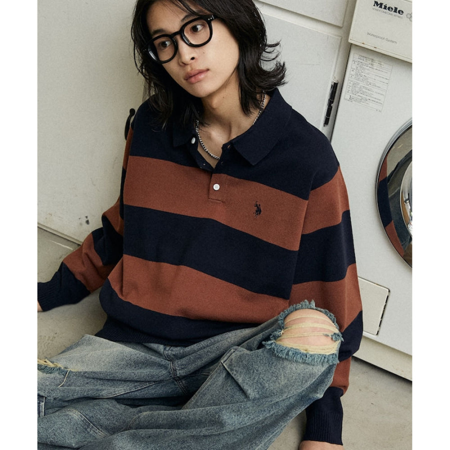 U.S. POLO ASSN. 유에스폴로에센 PUBLUX 별주 스웨트 라이크 니트 폴로 6컬러 3130291600007