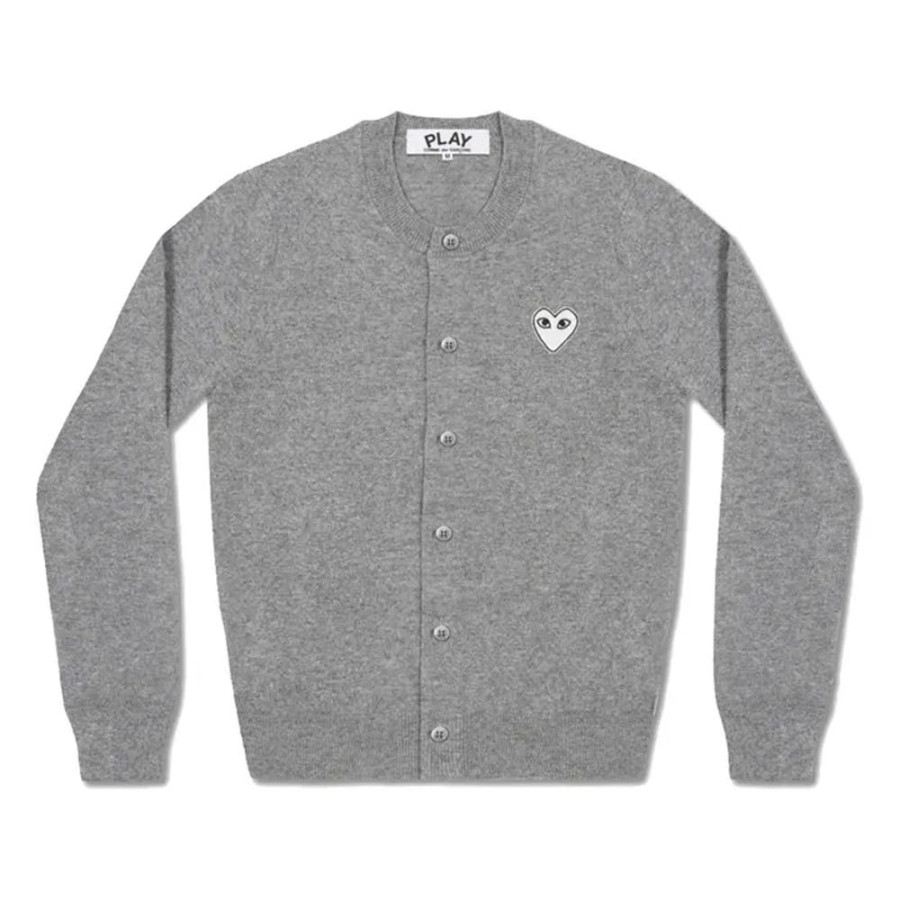 꼼데가르송 PLAY CDG 가디건 화이트와펜 라운드넥 6컬러 남녀공용 AX-N061-051