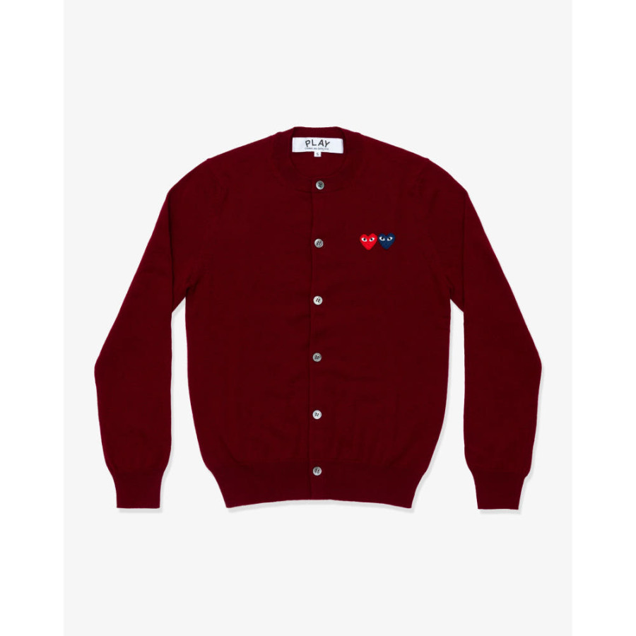 꼼데가르송 PLAY CDG 가디건 더블와펜 라운드넥 5컬러 남녀공용 AX-N057-051