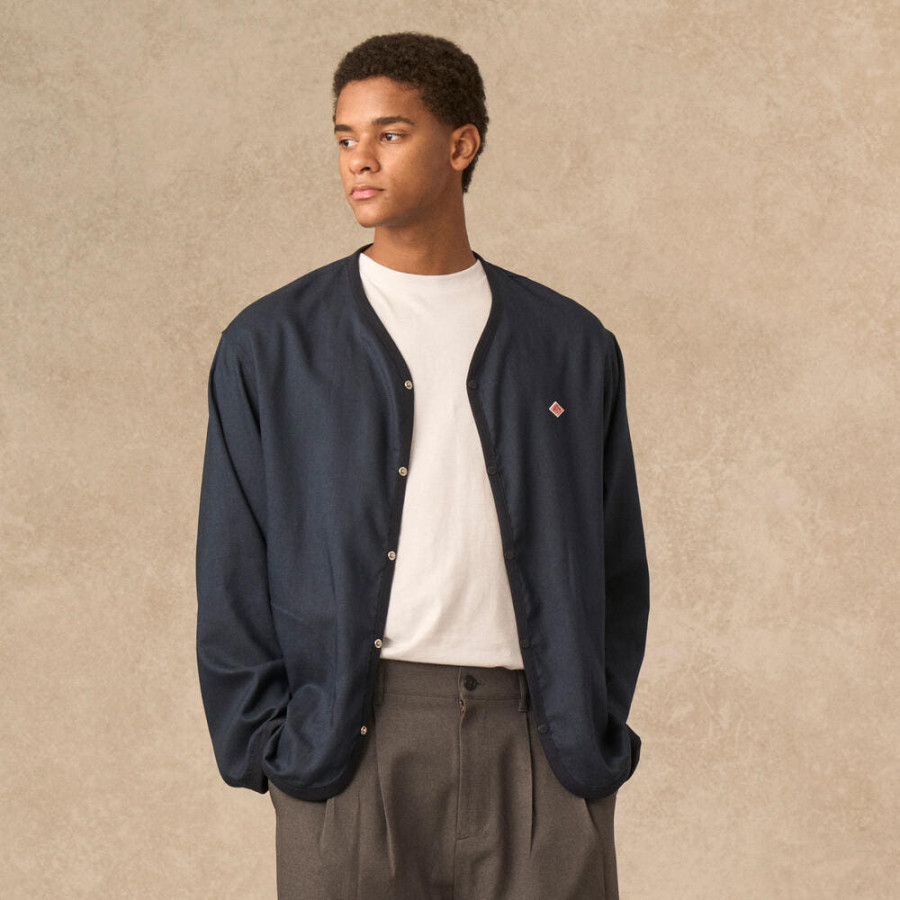 단톤 린넨 폴리에스터 천 가디건 셔츠 3컬러 DT-B0350 LIP DNB251M104-0021