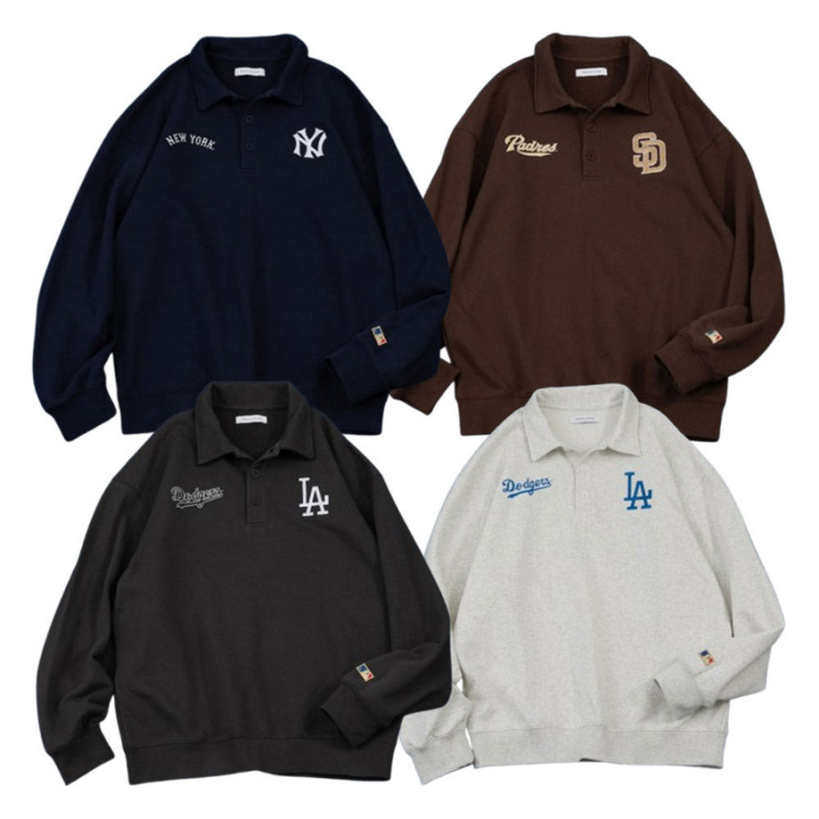 프릭스스토어 MLB 폴로 칼라 스웨트 4컬러 1023248903117