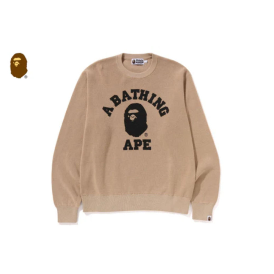 베이프 컬리지 와플 크루넥 스웨터 3컬러 1L30120002