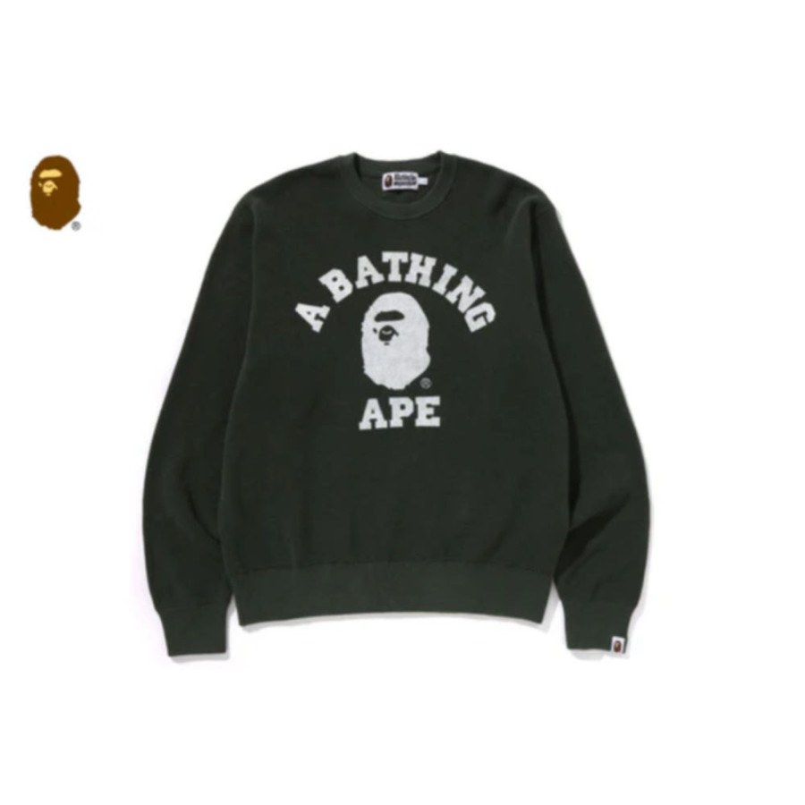 베이프 컬리지 와플 크루넥 스웨터 3컬러 1L30120002