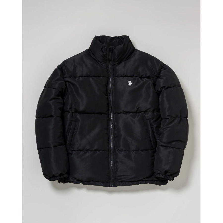 U.S. POLO ASSN. 유에스폴로에센 스탠드 집업 패딩 자켓 더블 호스맨 자수 3컬러 PLM53809