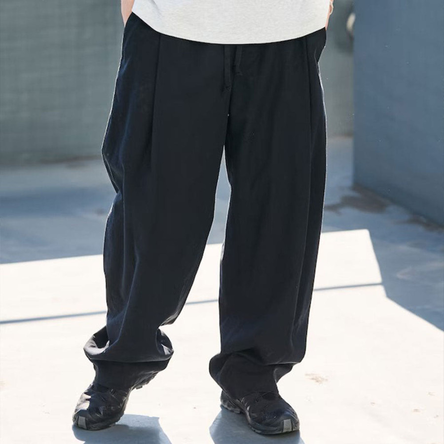 프릭스스토어 와이드 실루엣 린넨 믹스 턱 이지 팬츠 3컬러 1243248900599