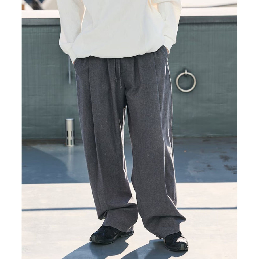 프릭스스토어 와이드 실루엣 린넨 믹스 턱 이지 팬츠 3컬러 1243248900599