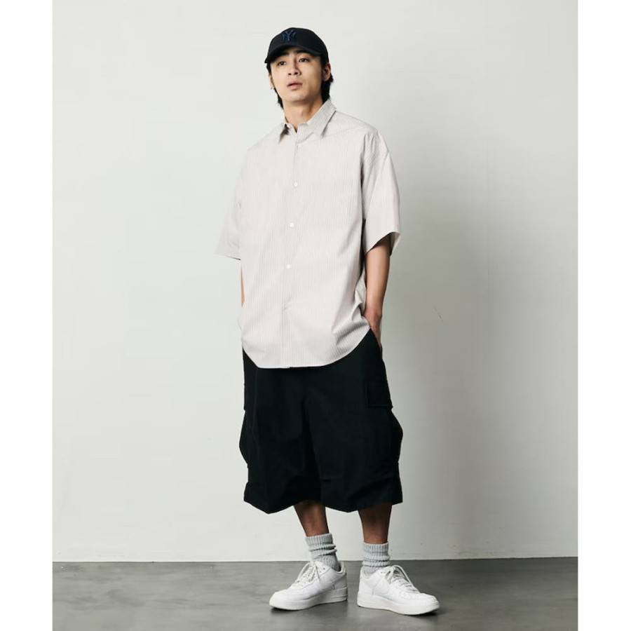 프릭스스토어 퀵 드라이 패브릭 와이드 실루엣 폴리립크로스 숏 카고 팬츠 4컬러 1244248900264