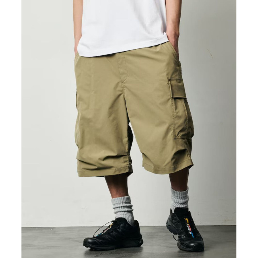프릭스스토어 퀵 드라이 패브릭 와이드 실루엣 폴리립크로스 숏 카고 팬츠 4컬러 1244248900264