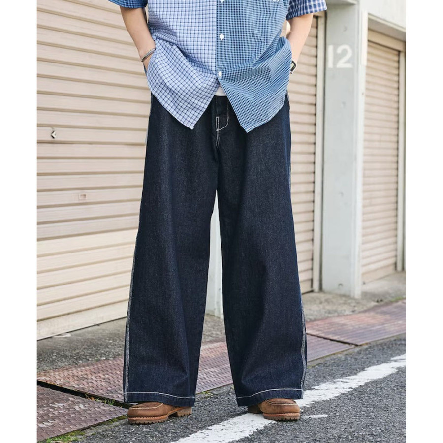 프릭스스토어 힌슨 별주 샴브레이 릴랙스핏 이지 팬츠 2컬러 1043233600054