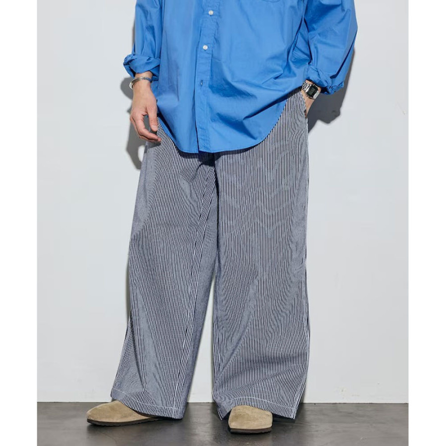 프릭스스토어 힌슨 별주 샴브레이 릴랙스핏 이지 팬츠 2컬러 1043233600054