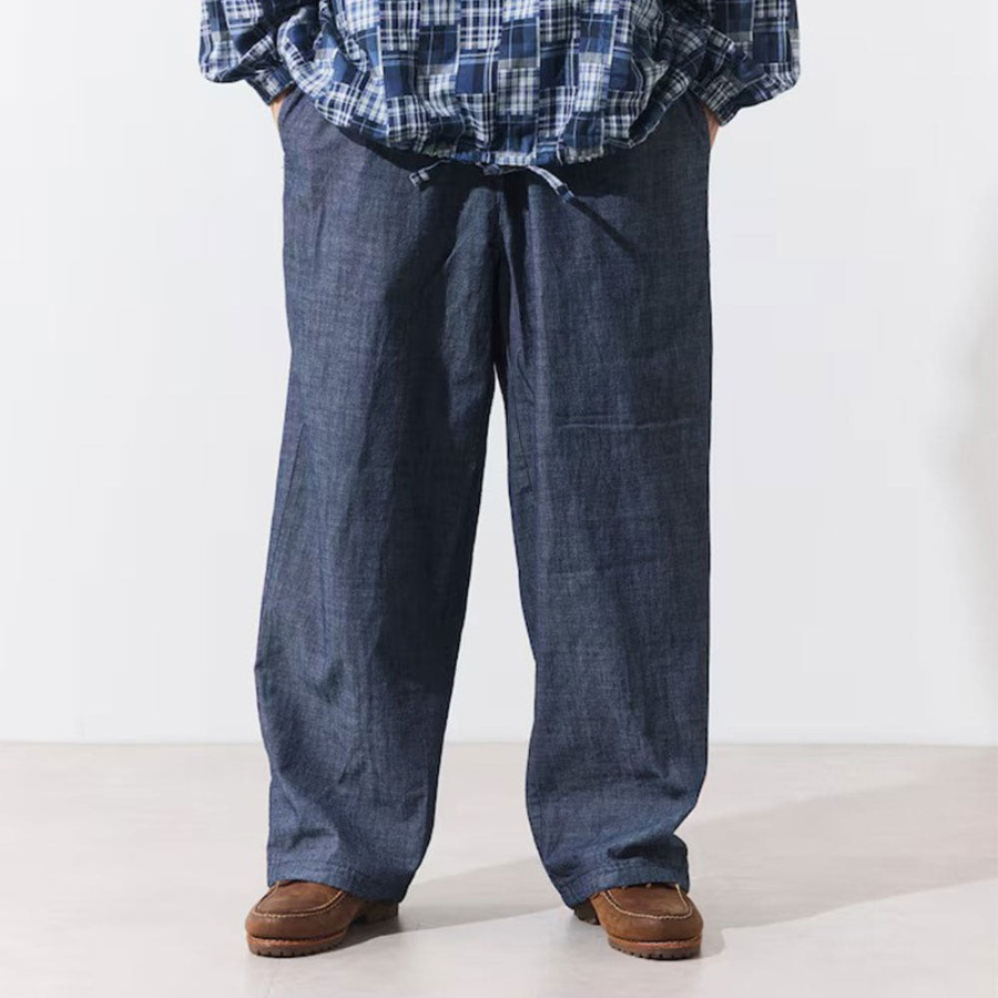 프릭스스토어 힌슨 별주 샴브레이 릴랙스핏 이지 팬츠 2컬러 1043233600054